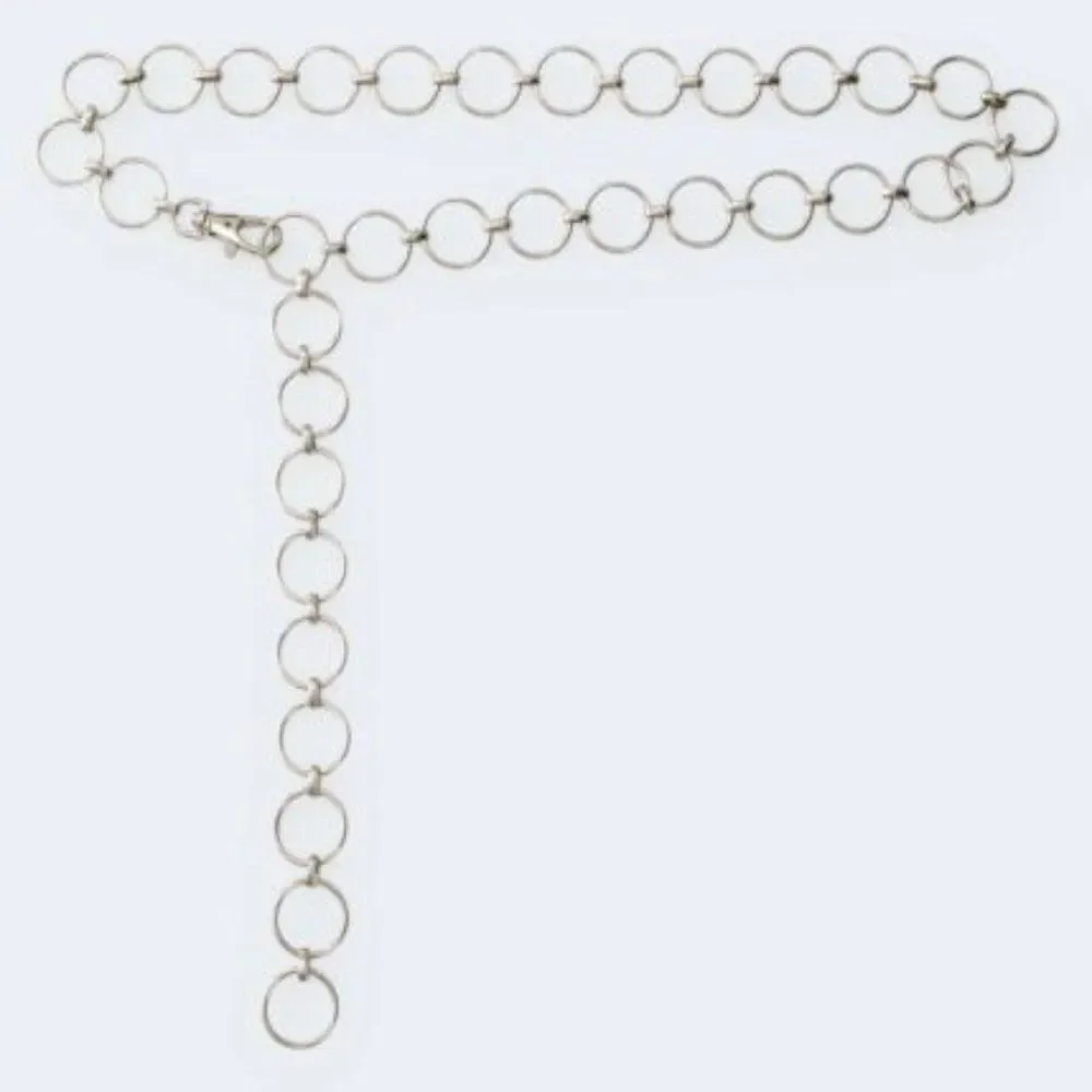 Urban Outfitters Metal Chain Hook Belt Silver NWT 38.50  S/M M/L